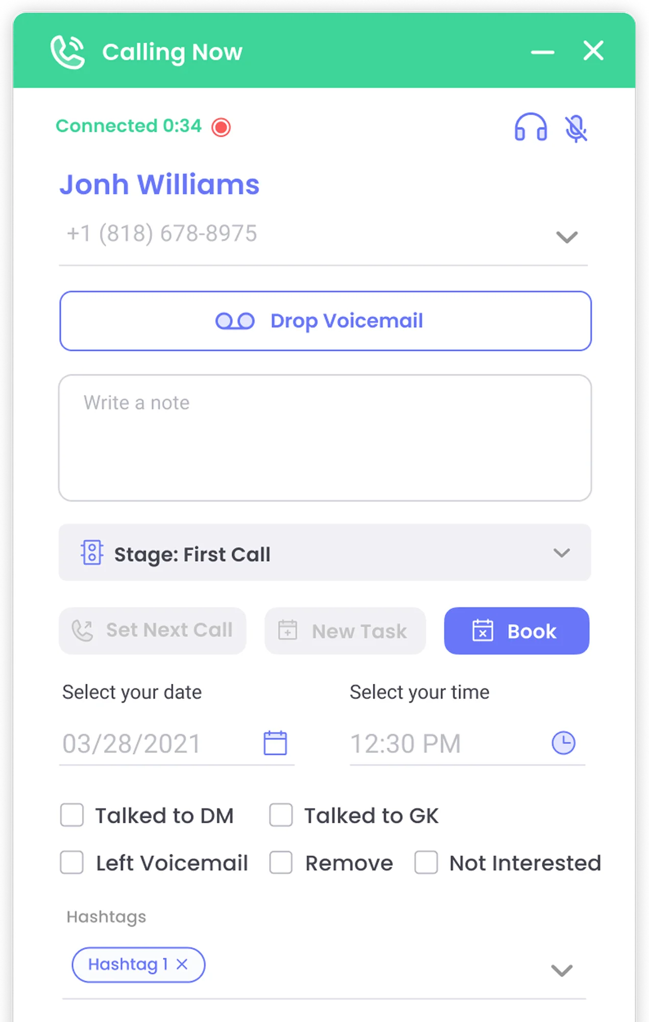 Call your leads directly from Binox